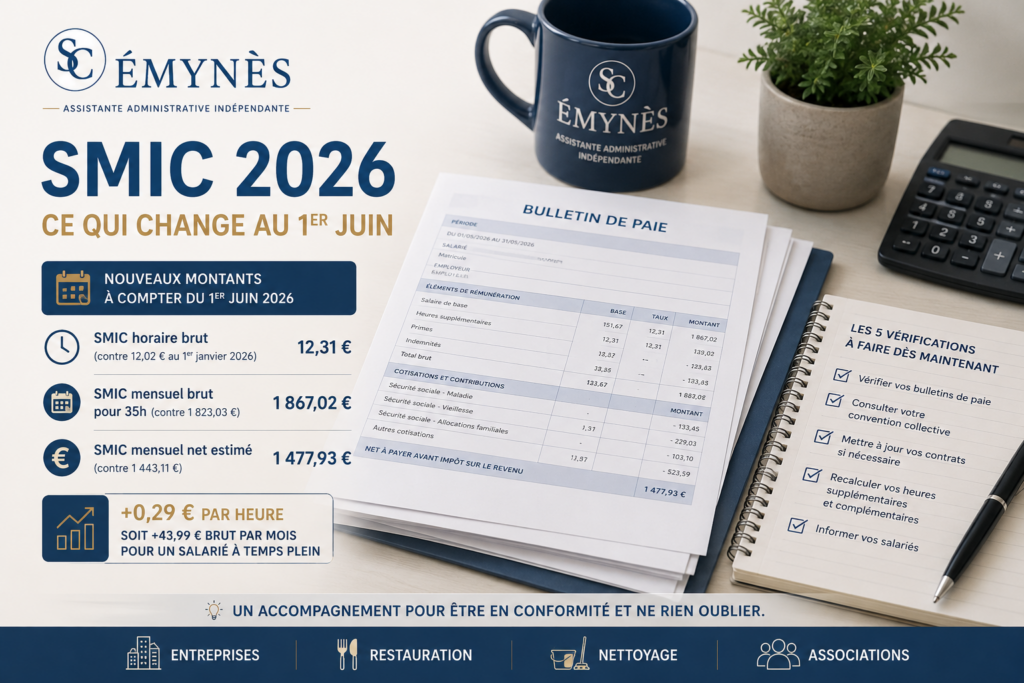 Augmentation du SMIC au 1er juin 2026 : ce que ça change pour votre entreprise smic 06 2026